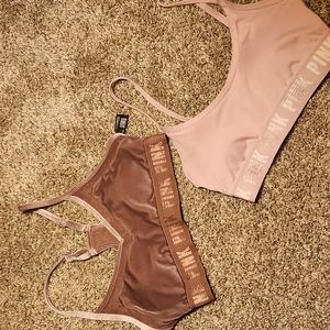 Pink Victoria's Secret, Both Size S, Bralette's, Sueude looking purple and pink